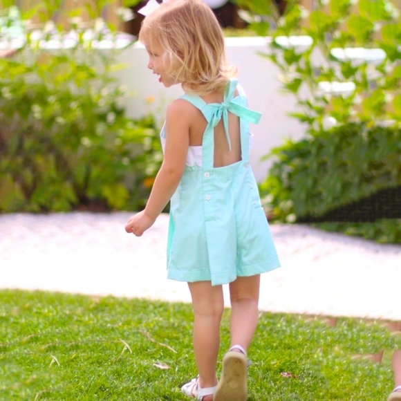 Christian Elizabeth Scalloped Retro Playsuit Hand Embroidered Mint Green sz 5 - Picture 2 of 8